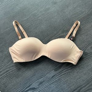 Victoria’s Secret Tan Strapless Bra (34B) - Underwires removed